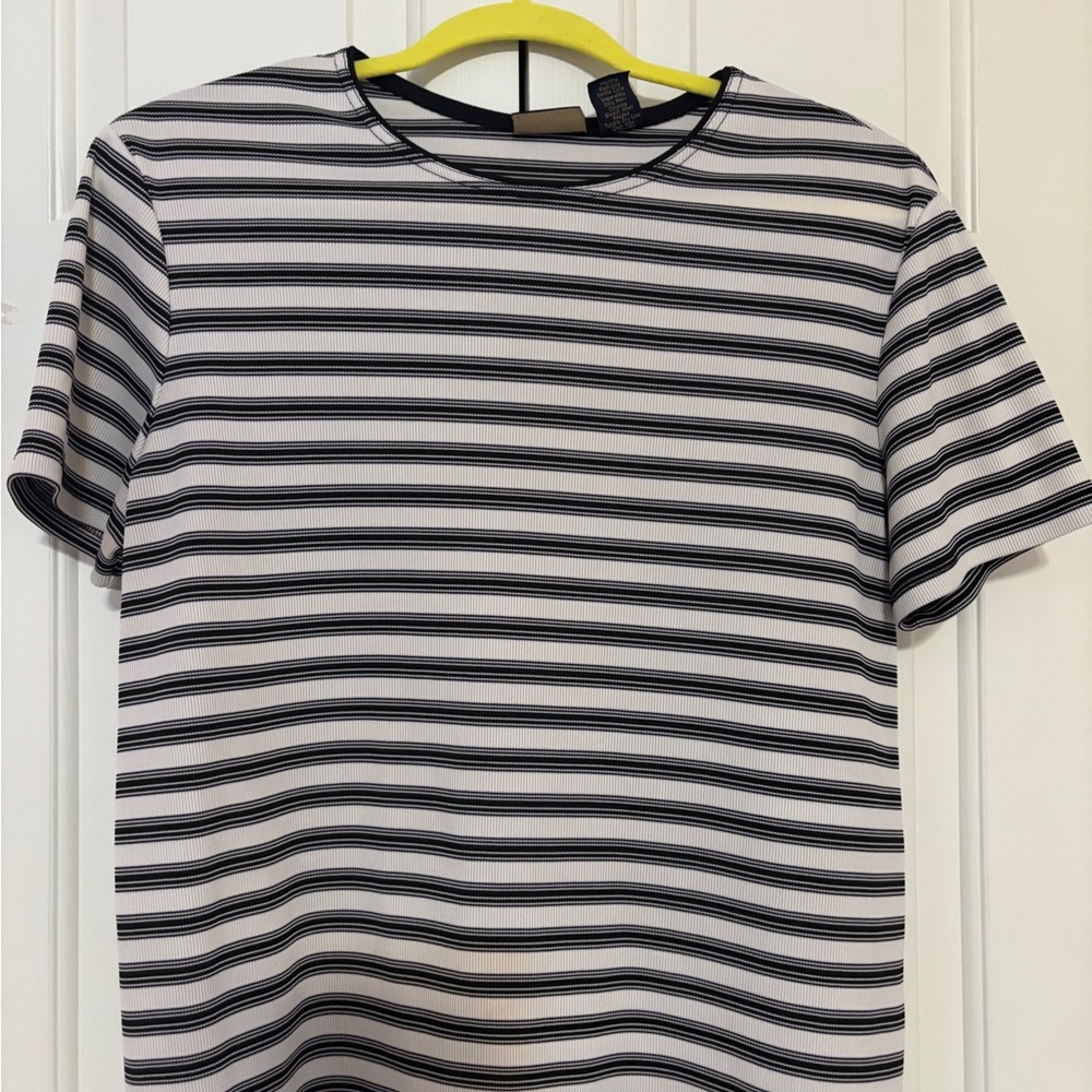 Striped Black and White Women's Top